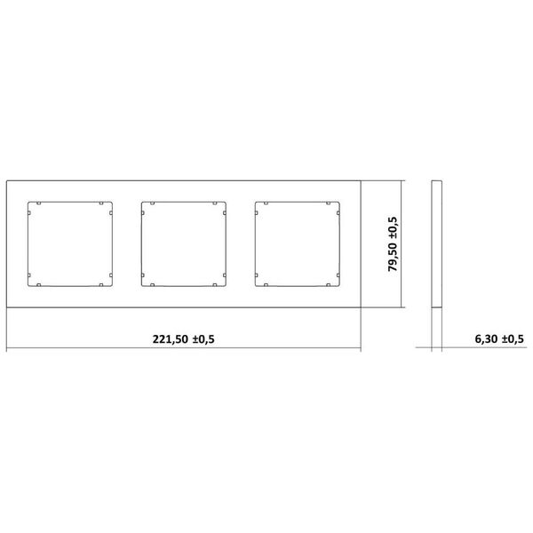 Karlik MINI Ramka potrójna grafitowa (11MR-3)