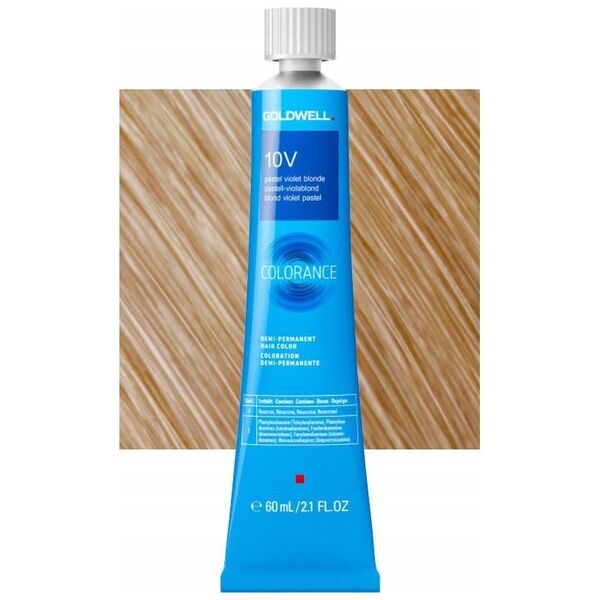 Goldwell, Colorance, Demi-Permanent Hair Dye, 10V Pastel Violet Blonde, 60 ml For Women