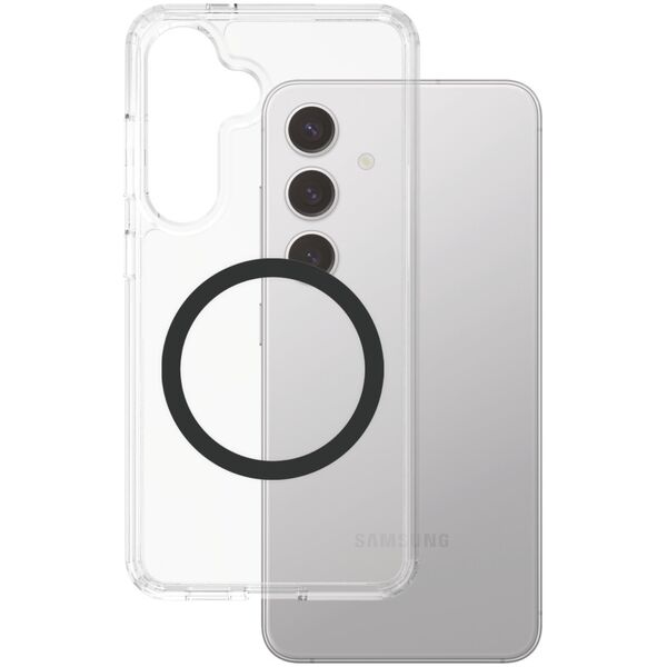 CARE Flagship Case Clear/Black QI Compatible Galaxy S25 Plus