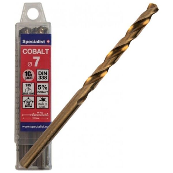 Specialist+ Specialist+ Τρυπάνι μετάλλου κοβαλτίου. γρ. 7mm 10vnt. 10406136 4779039133572