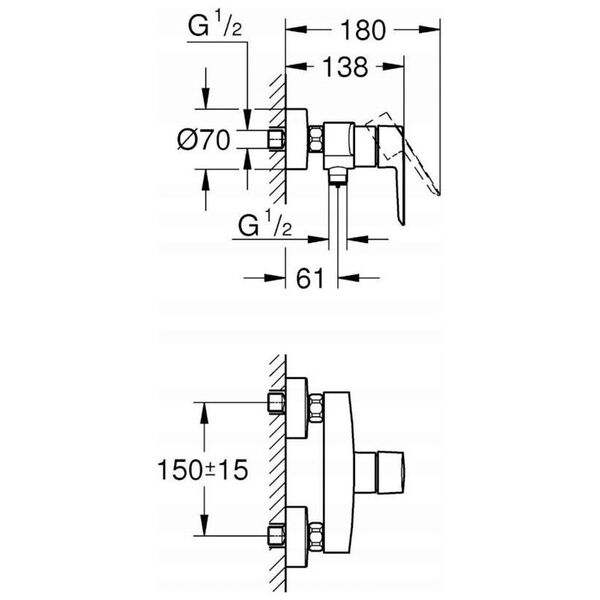 Bateria prysznicowa Grohe Shower faucet GROHE START, chrome, 32279002