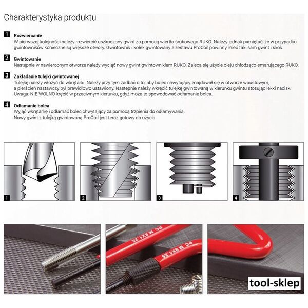 Sourcing Thread repair kit RUKO M4