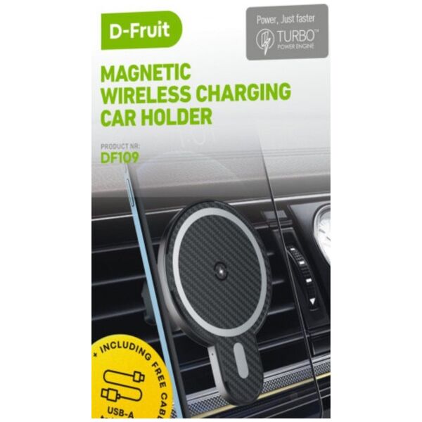D-Fruit phone car mount + wireless charger Magnetic 15W (DF109)
