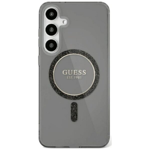 GUESS futerał do SAMSUNG S25 Ultra GUHMS25LHFGEREK (Magnetic IML Glitter Circle) czarny