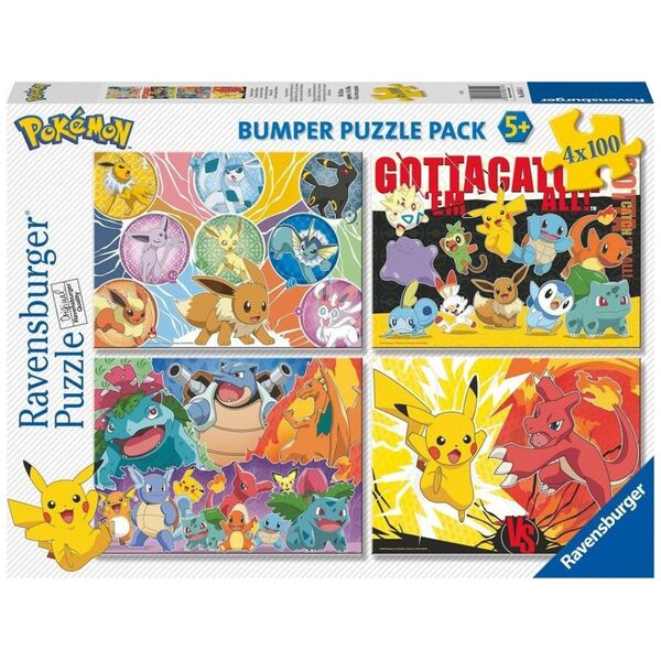 Ravensburger Puzzle 4x100 elementów Pokemon