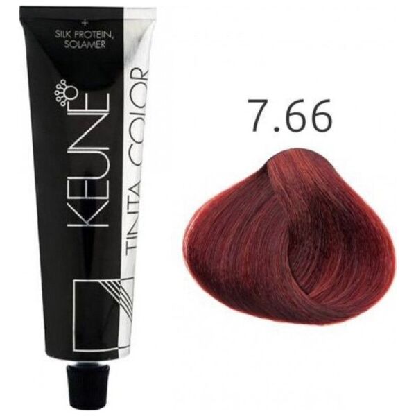Keune Keune, Χρώμα Tinta, Μόνιμη Βαφή Μαλλιών, 7,66 Μέτρια Έντονη Κόκκινη ξανθιά, 60 ml Για Γυναίκες 13321952 8717185381665