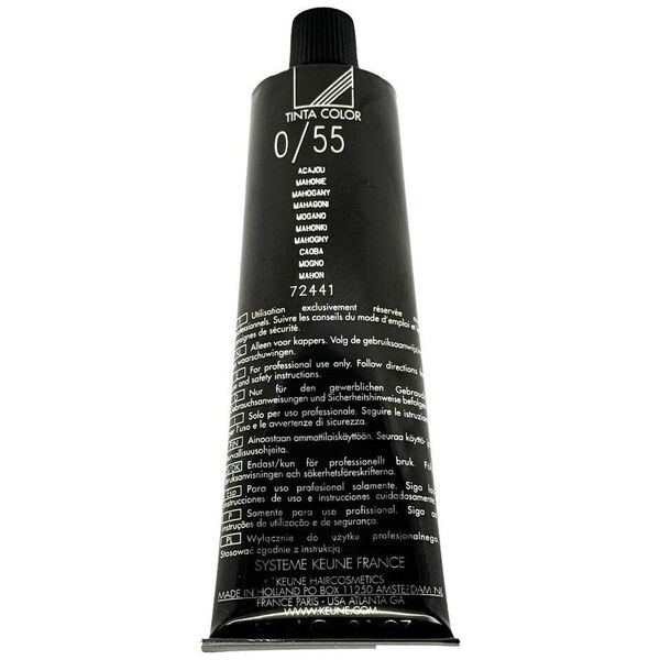 Keune Keune, Χρώμα Tinta, Μόνιμη Βαφή Μαλλιών, 0/55 Μαόνι, 60 ml για γυναίκες 13321958 8717185383539