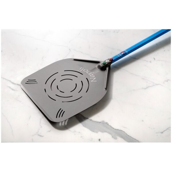 GI.METAL Gi.Metal Napoli Ορθογώνια Διάτρητη Πίτσα Peel 36x36 cm Λαβή 120 cm 14194695 8019618182598