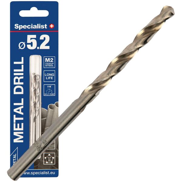 SPECIALIST+ metal drill PREMIUM, 5.2mm, 2 pcs..