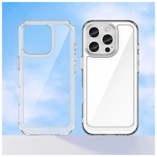 Θήκη Hurtel Outer Space με πλαίσιο gel για iPhone 16 Pro - διάφανη 14202312 5907769365034