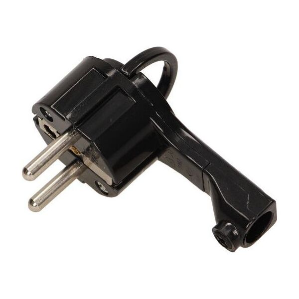 Orno Wtyczka płaska 2P+Z Uni-Schuko z uchwytem czarna OR-AE-1379/B