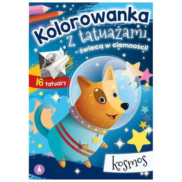 Skrzat Kolorow.z tatuażami świeci w ciemn.Kosmos 76066