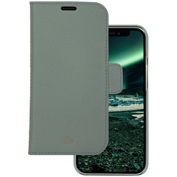 dbramante New York - iPhone 13 6.1" - Greenbay - full grain pebbled leather cover