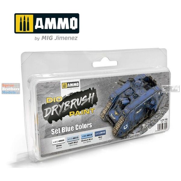 Vallejo Ammo: Drybrush Paint - Σετ Μπλε Χρώματα 13958975 8432074073031