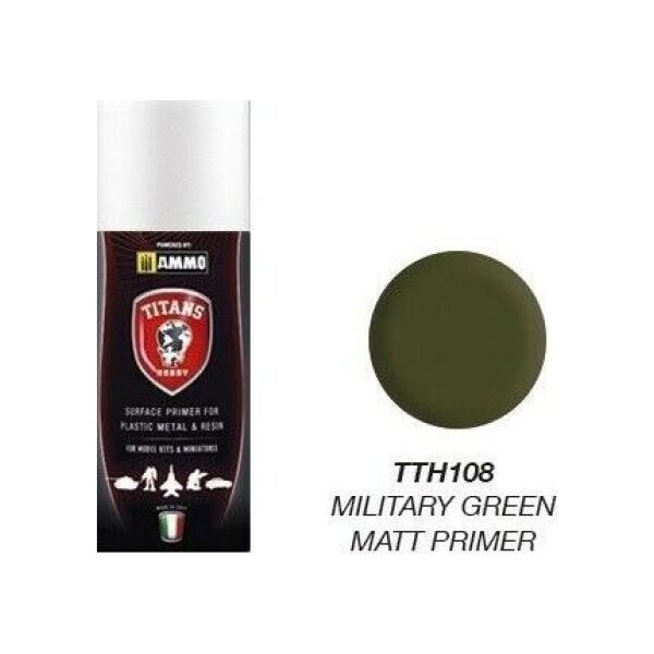 Vallejo Ammo: Titans Matt Primer - Military Green 13959089 7426842918922