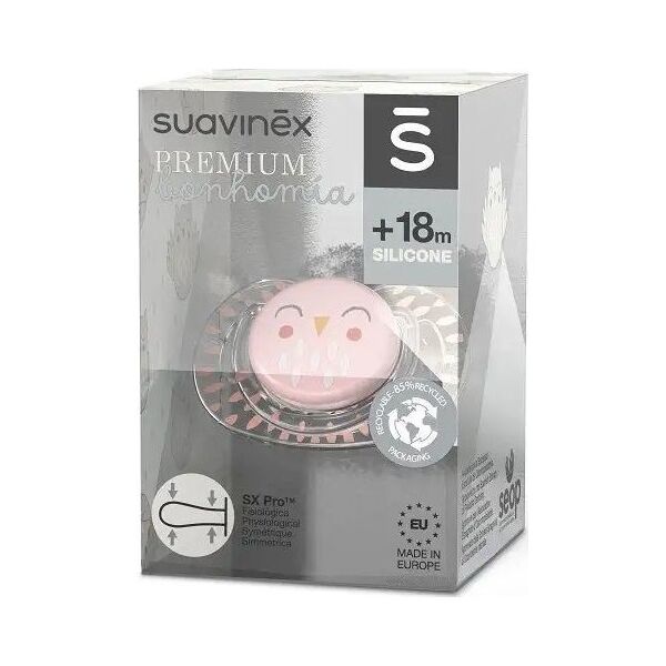 307815-SMOCZEK FIZJOLOGICZNY SX PRO       SILIKONOWY/PREMIUM/+18M/SOWA RÓŻOWA/BONHOMIA