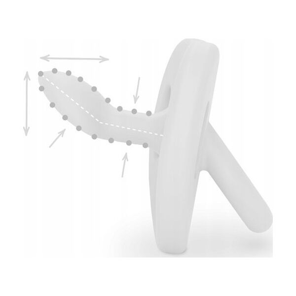 308081-SMOCZEK 100% SILIKONOWY            ANATOMICZNY SX PRO/6-18M/TRANSPARENTNY/NEW ALL SILICONE