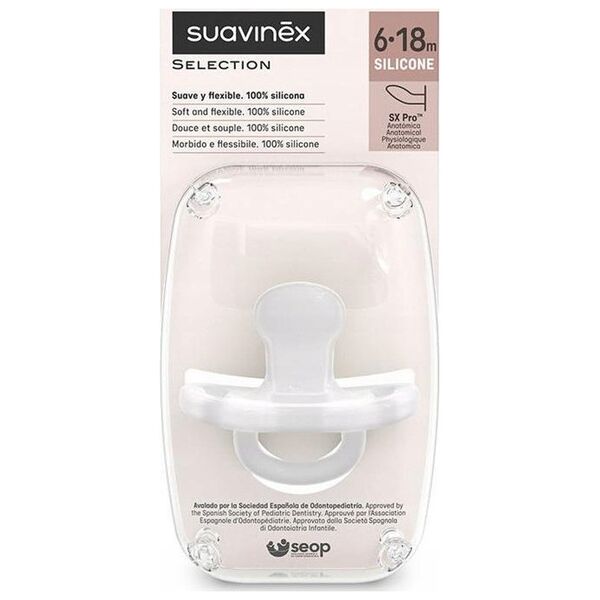 308081-SMOCZEK 100% SILIKONOWY            ANATOMICZNY SX PRO/6-18M/TRANSPARENTNY/NEW ALL SILICONE