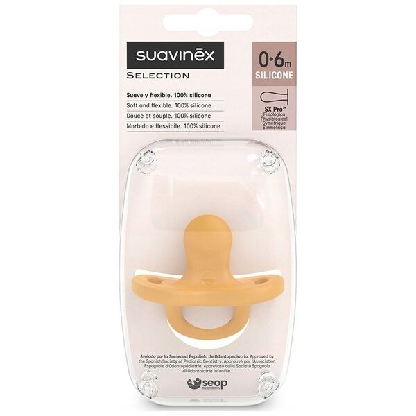 308095-SMOCZEK 100% SILIKONOWY            FIZJOLOGICZNY SX PRO/0-6M/MUSZTARDOWY/NEW ALL SILICONE