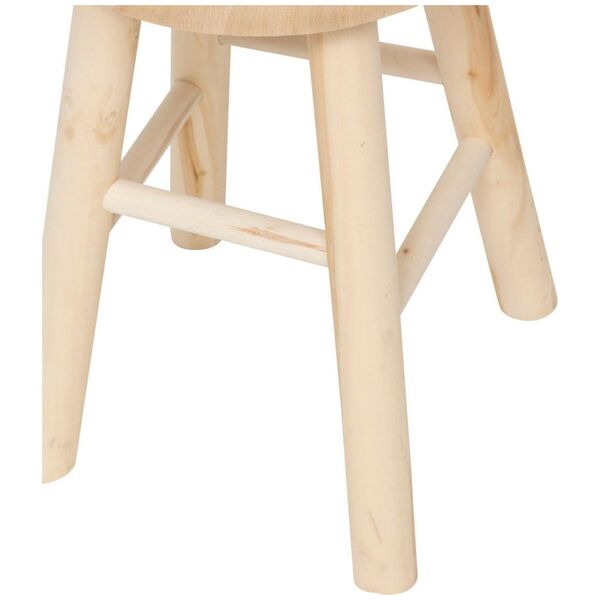 Drewniany stołek NYAR, Ø 28 cm