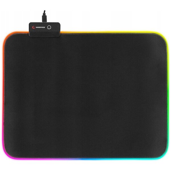 Rampage MP-21 podkładka gamingowa pod mysz 25x33cm RGB czarna