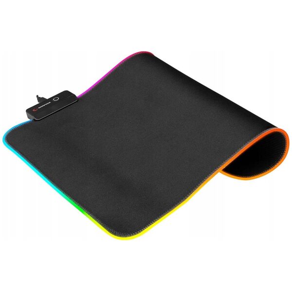 Rampage MP-21 podkładka gamingowa pod mysz 25x33cm RGB czarna