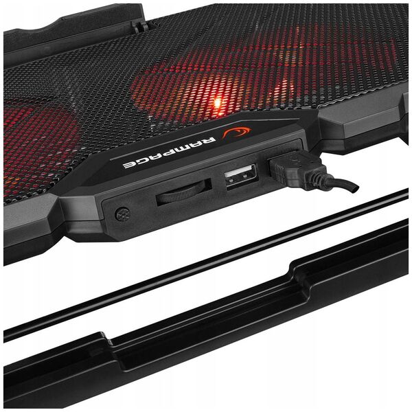 Rampage AD-RC12 GameZone Podstawka chłodząca pod laptop 5-17" RGB regulowana
