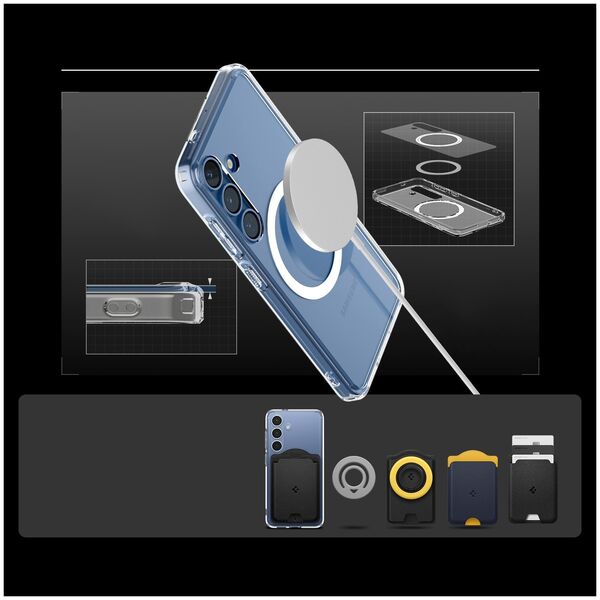 Etui Spigen Ultra Hybrid Mag MagSafe do   Samsung Galaxy S25+ biały