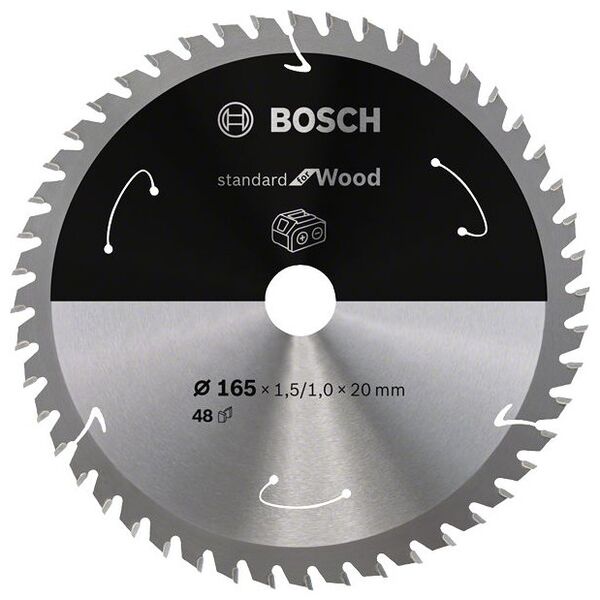 Bosch BOSCH PIŁA STANDARD WOOD ACCU 165x20x48z B2608837687