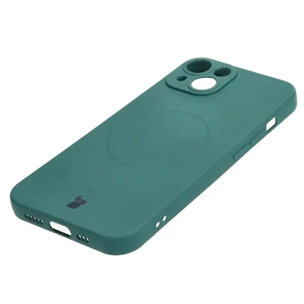 Bizon Case Silicone Magnetic Apple iPhone 14 dark green
