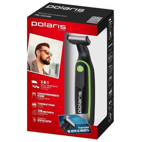 κουρευτική μηχανή Polaris Kirpimo Polaris PHC 0303RB juodas-lime 13954842 5055539145802