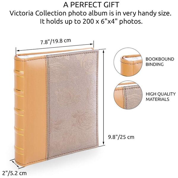 Victoria Collection Album B 10x15/200M Rose, χρυσό 2τμχ 13991614 4741326102059