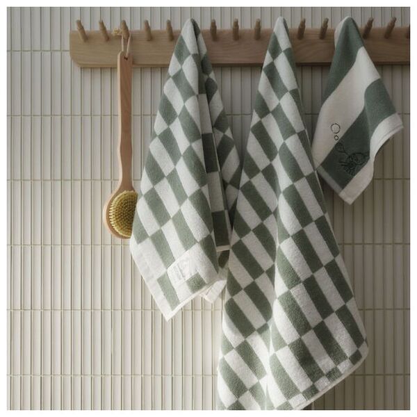 Iittala Moomin towel 50x70cm Checks green