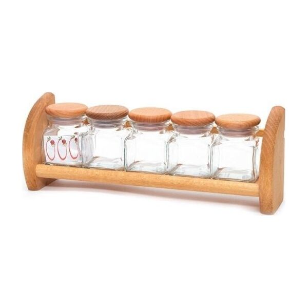 Okko Okko Spices Cruet Kit Με Ράφι 002701 5 Τμ 14068603 4772013402145