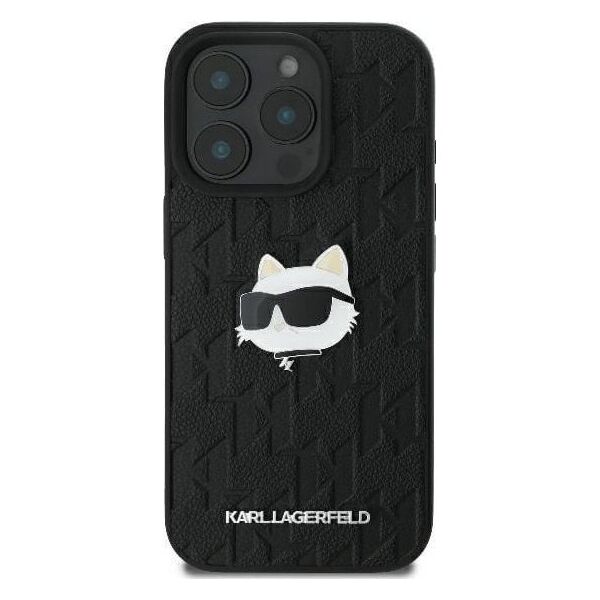 Karl Lagerfeld Karl Lagerfeld KLHCP16XPGKLCHPK iPhone 16 Pro Max 6.9" czarny/black hardcase Monogram Choupette Head Pin