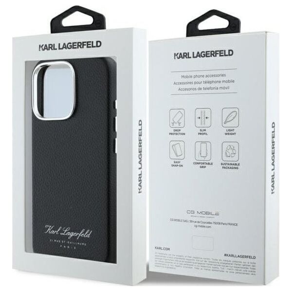 Karl Lagerfeld Karl Lagerfeld KLHCP16XPGWCMKHK iPhone 16 Pro Max 6,9" hardcase czarny/black hotel RSG
