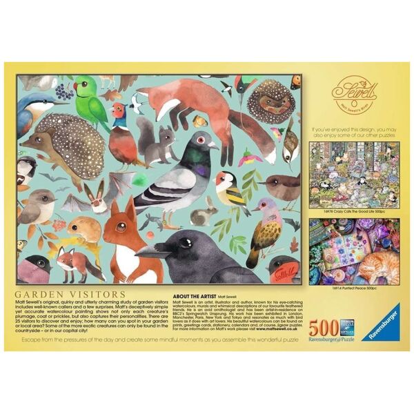 Ravensburger Puzzle 500 elementów Mieszkańcy ogrodów