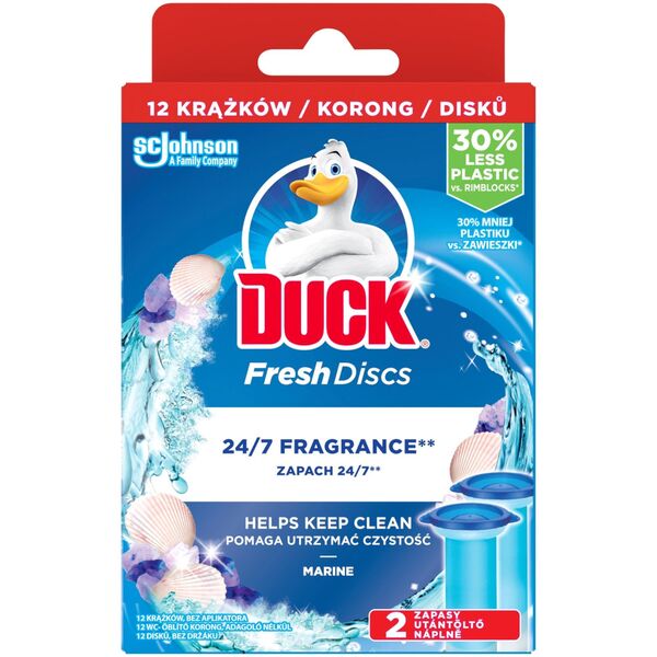 Duck, Żelowy krążek toaletowy, Marin, 2 x 36 ml