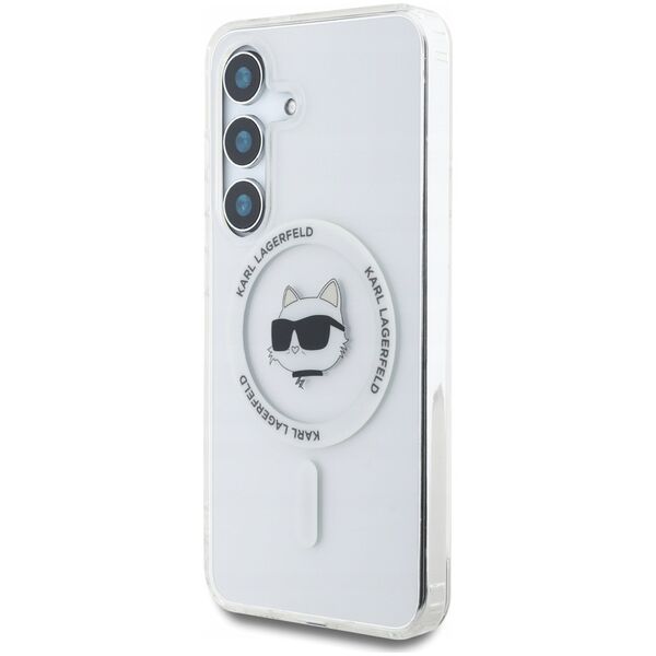 KARL LAGERFELD futerał do SAMSUNG S25 KLHMS25SHLSCHH (Magnetic IML Metal Choupette Head) biały