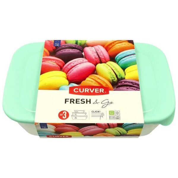 Curver Zestaw pojemników na żywność Curver FRESH&GO