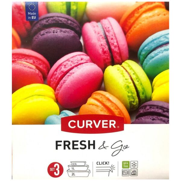 Curver Zestaw pojemników na żywność Curver FRESH&GO
