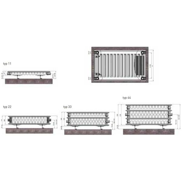 Termo Teknik Grzejnik Termolux Classic Typ 22 400 x 1200 1166W