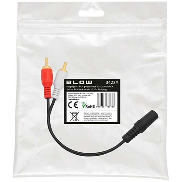 Kabel Blow 3422# Rozg.rca: gn.3,5 -2 wt.rca przewód