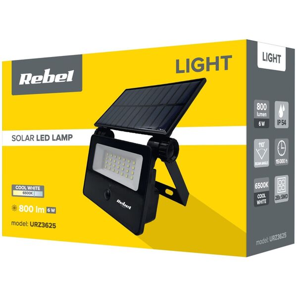 Rebel Lampa solarna z czujnkiem zmierzchu i ruchu