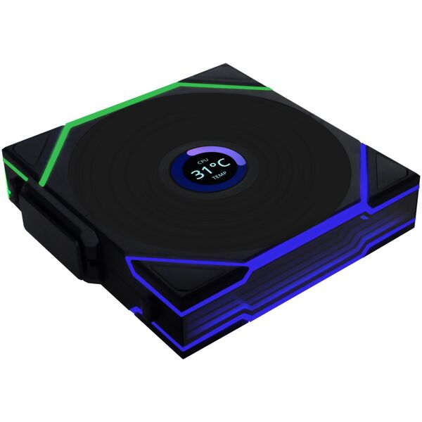 Lian Li UNI FAN TL Wireless LCD Lüfter, ARGB, PWM - 120 mm, schwarz