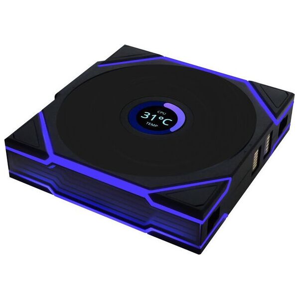 Lian Li UNI FAN TL Wireless LCD Lüfter, ARGB, PWM - 120 mm, schwarz
