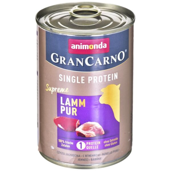Animonda GranCarno Single Protein smak: jagnięcina - puszka 400 g
