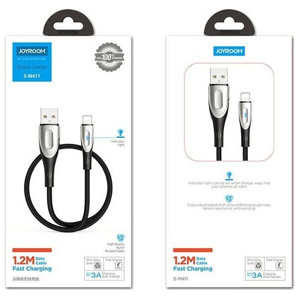 Kabel USB Joyroom USB-A - Lightning 2 m Czarny (S-M411 Lightning 2m)