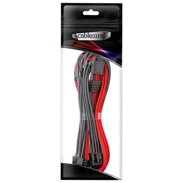 CableMod CableMod C-Series PRO ModMesh 12VHPWR to 3x PCI-e Cable for Corsair - 60cm, carbon/κόκκινο 13221527 694365692101
