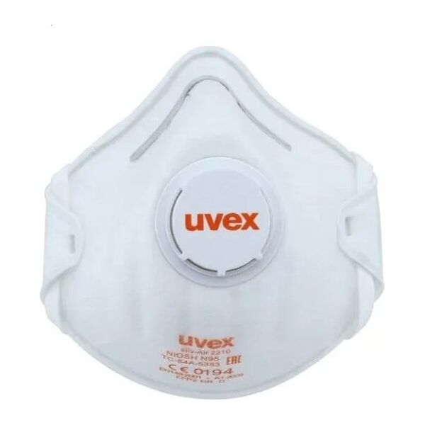 Uvex Respiratorius Uvex Silv-Air Classic 2210 FFP2, puodelio tipo su vožtuvu, baltas, 3 vnt mažmeninėje pakuotėje 13462642 4031101956022